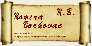 Momira Borkovac vizit kartica